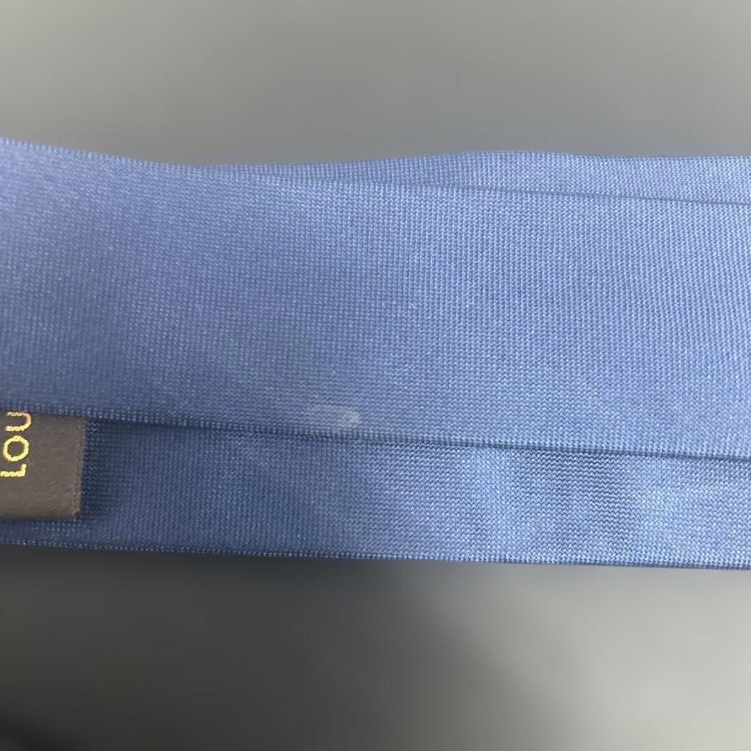 LOUIS VUITTON ネイビー シルク ネクタイ　状態不良