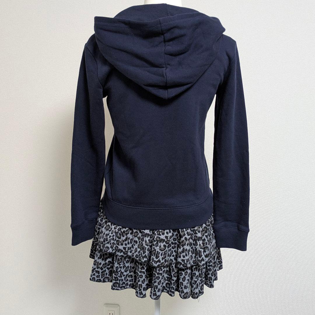 y2k GAP ジップパーカー ビッグロゴ グランジ 平成ギャル ネイビー