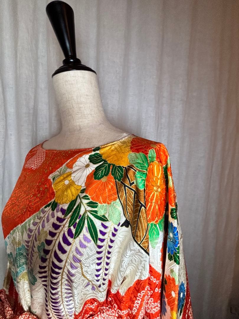 【アサミ】358 振袖リメイクワンピース成人式発表会 会食 結婚式