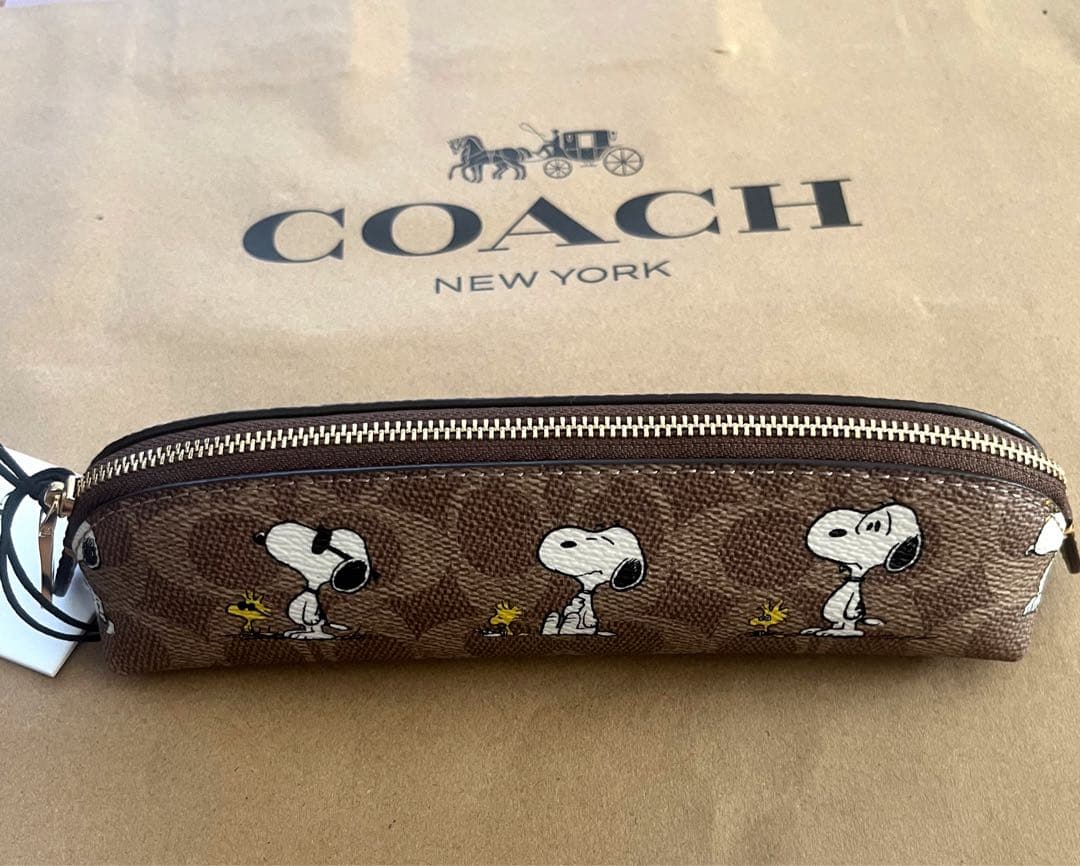【新品未使用】COACH x PEANUTS スヌーピー コラボペンケース
