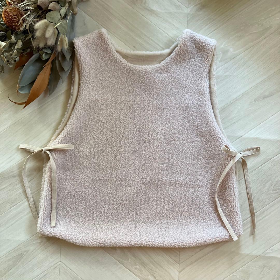 ボアベスト【ミルクティー】