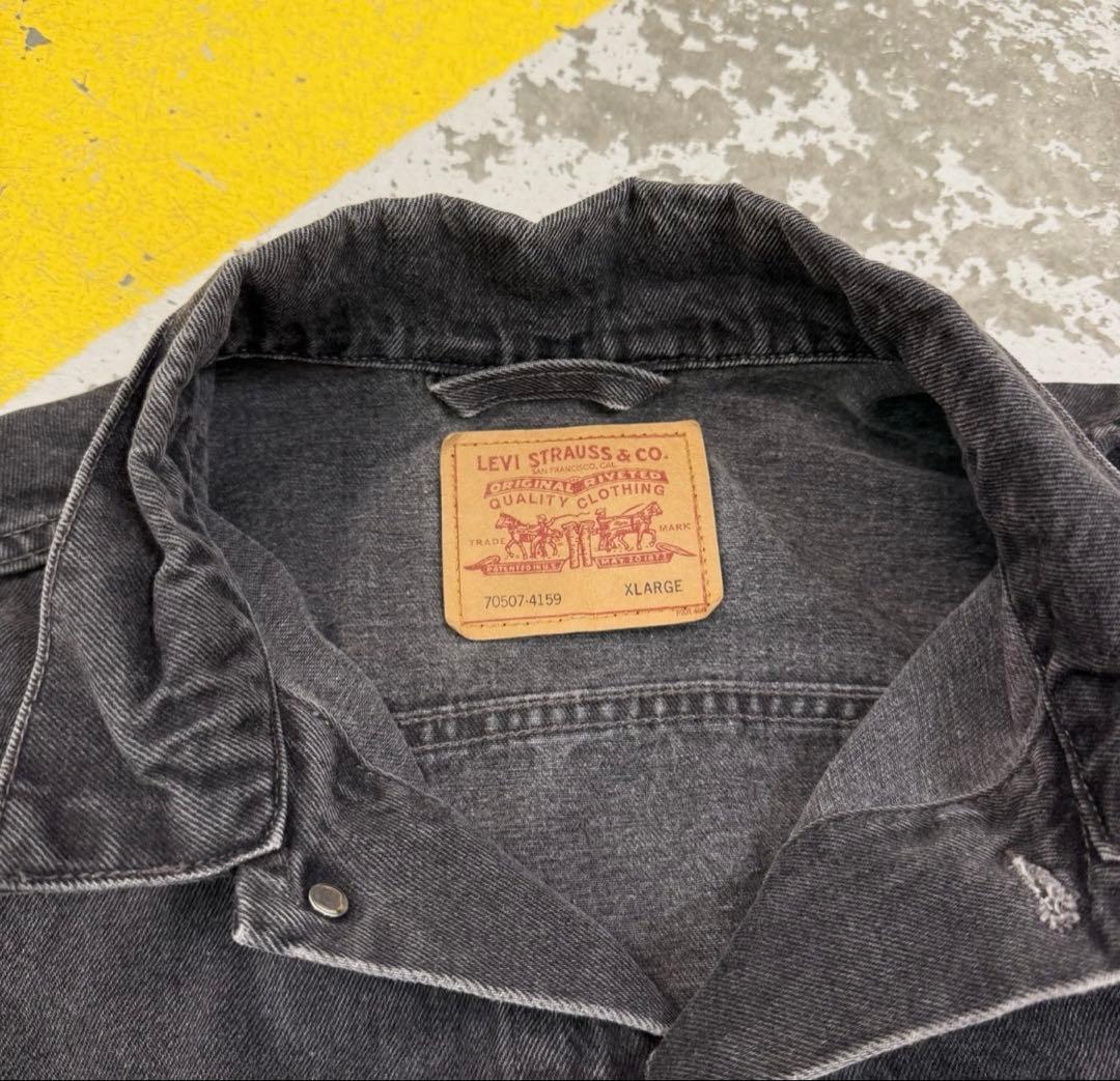 Levi's ブラック デニムジャケット XL 70507 4159 90s
