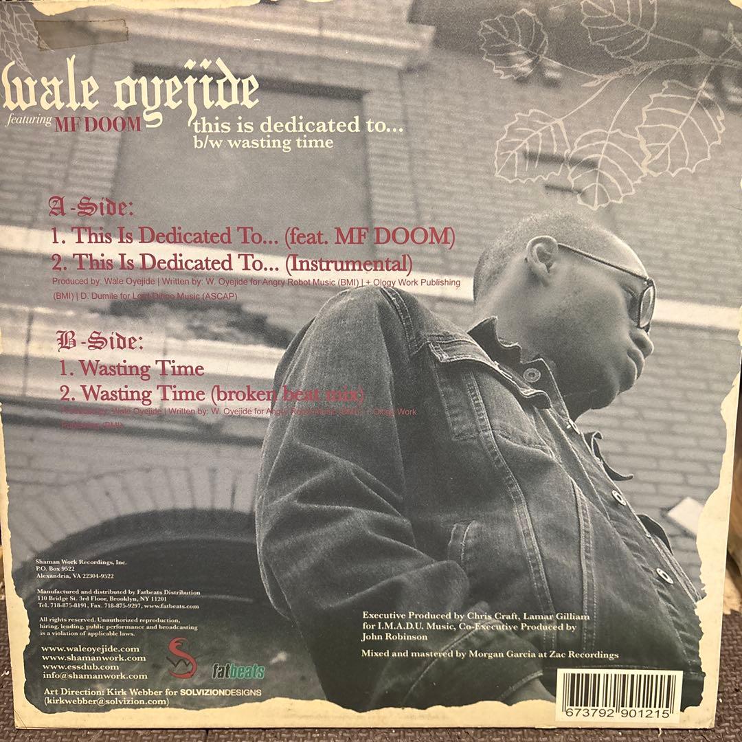 洋楽 MF DOOM/Wale ouejide