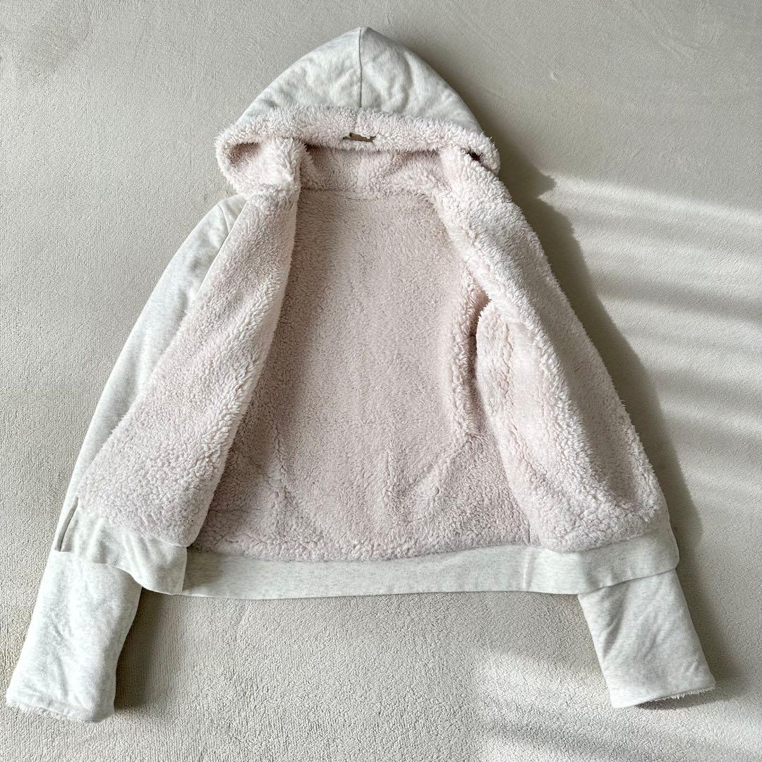 バーバリーブルーレーベル ジップアップ パーカー ボア リバーシブル Mサイズ