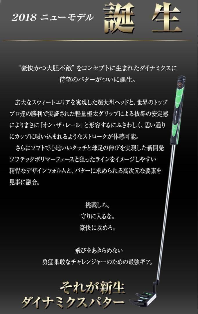 ★希少な★　極太グリップと大型ヘッドの安定感抜群のダイナミクスパター レフティ