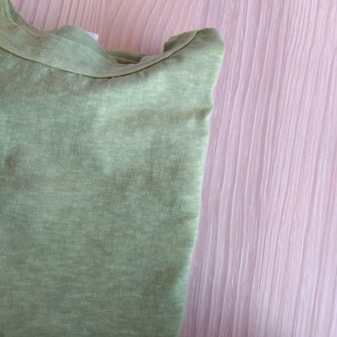 45R★天竺のドレス星ドレス（45草染セロリ）新品未使用