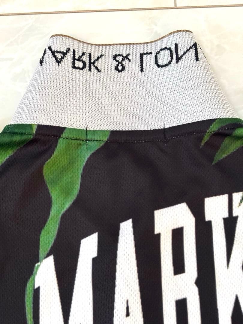 美品 MARK&LONA 半袖ポロシャツ　M ボタニカル柄 ブラック