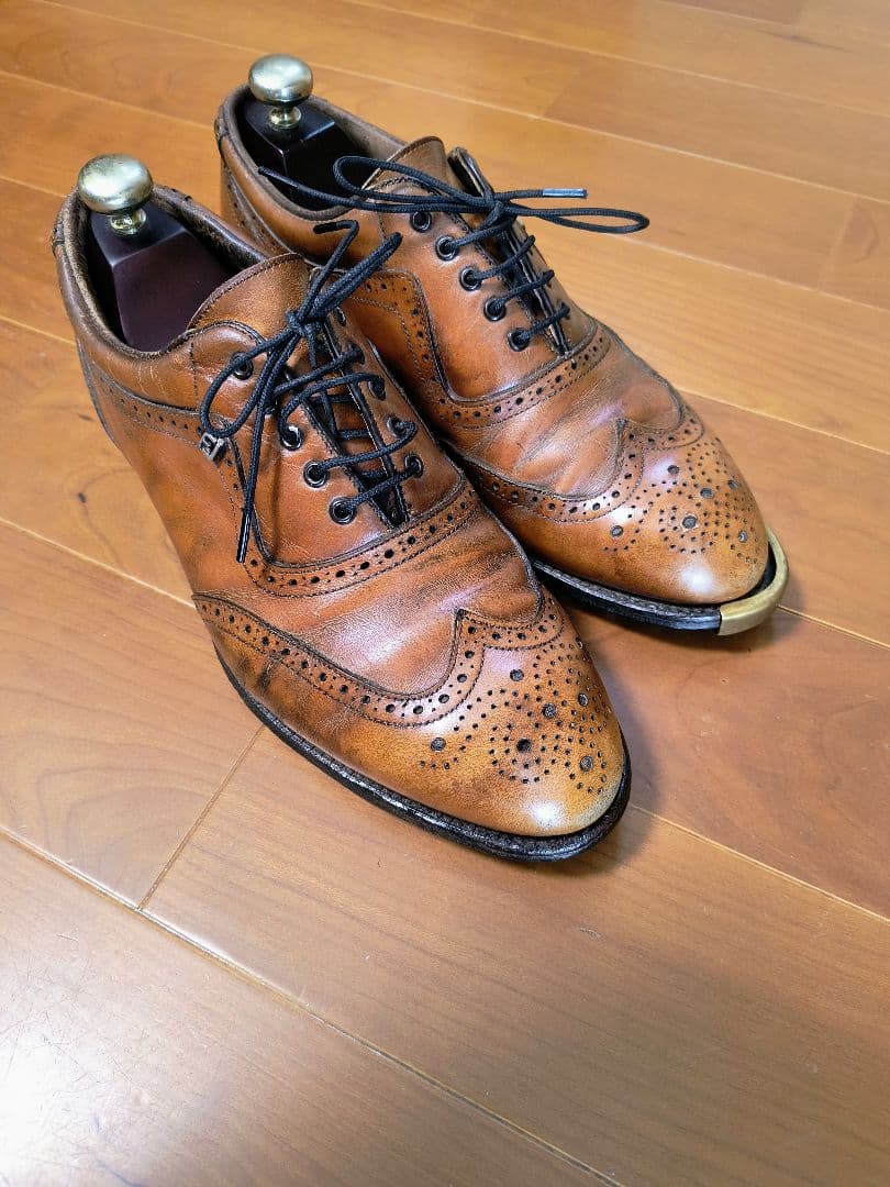 FOOTJOY フットジョイ　ウィングチップ ゴルフシューズ ブラウン　25.5