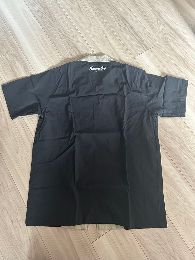 BEAMS GOLF ELECTRIC 別注Mサイズ 黒ベージュ シャツ