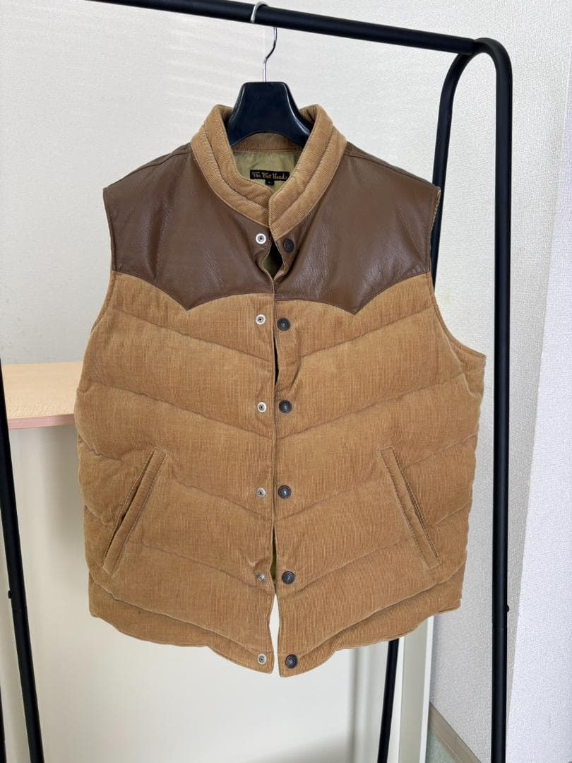 THE FLAT HERD フラットヘッド コーディロイ&本革ベスト Lサイズ