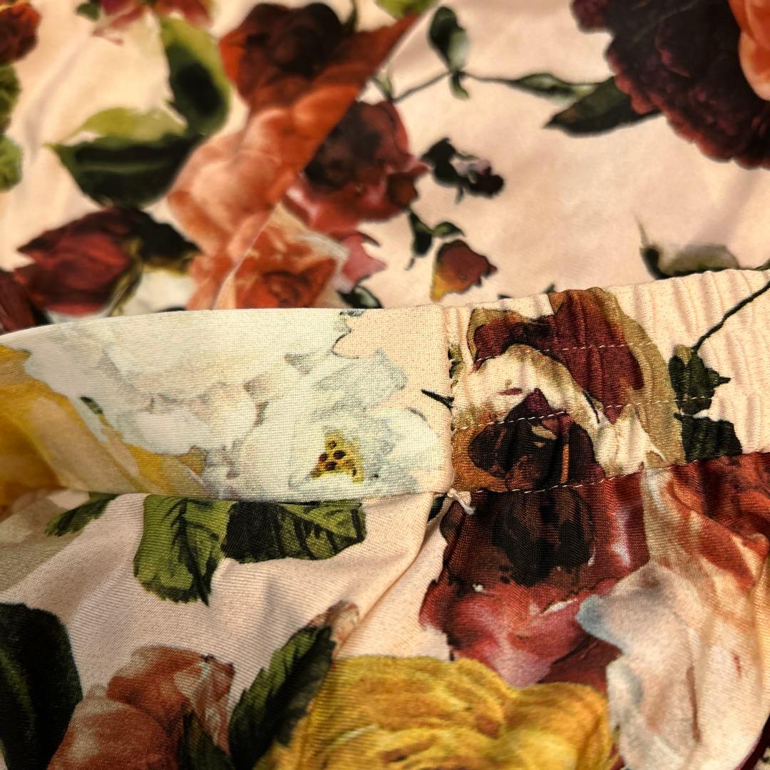 花柄フレアロングスカート