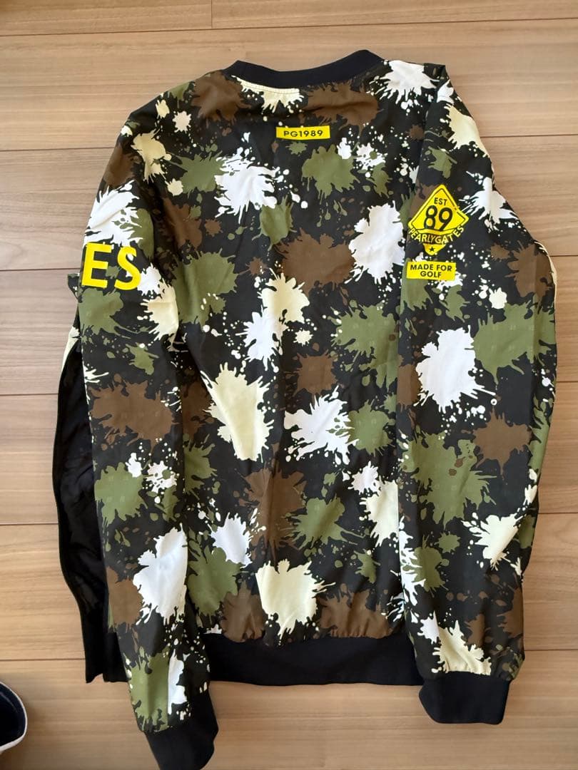 美品✨　パーリーゲイツ　蓄熱　ペイント柄　スニードジャック　ブルゾン　カモフラ