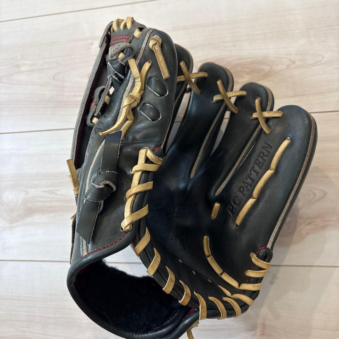 ZETT 黒 レザー 硬式グローブ