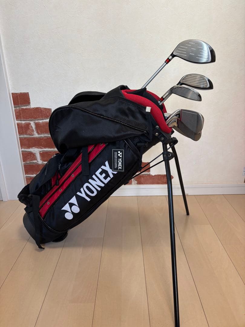 (子供用)YONEX キャディバッグとEZONEゴルフクラブセット