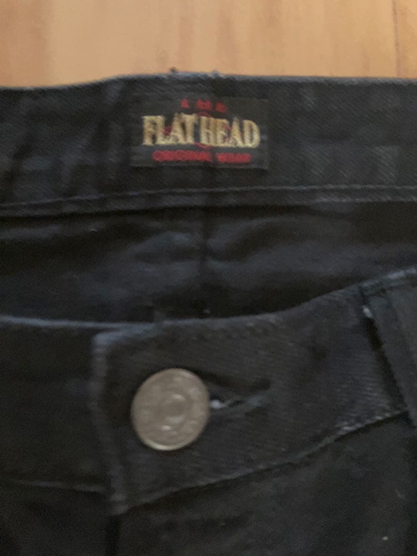 FLAT HEAD タイトテーパード ブラックパンツ FN-PA-DB001 M