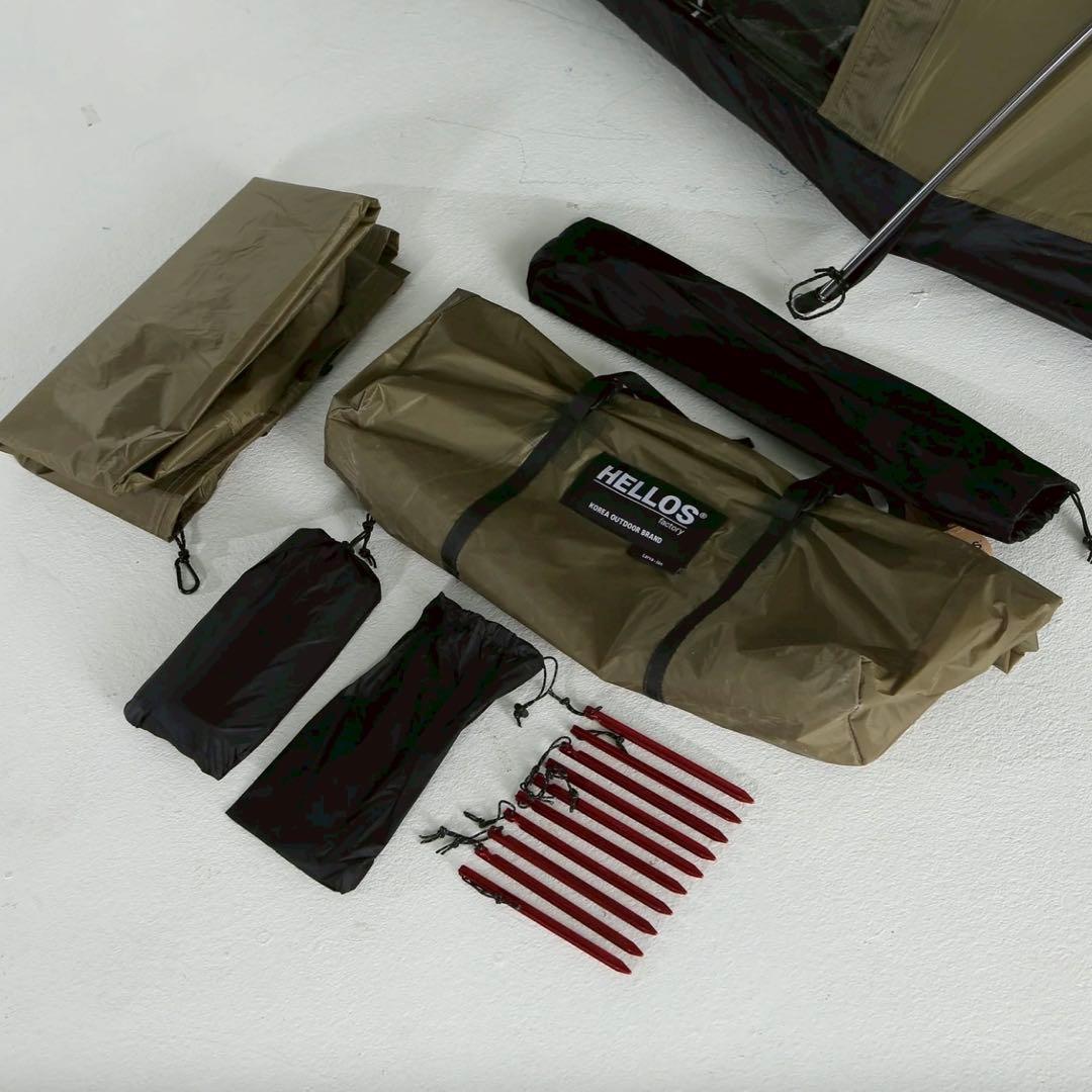 HELLOS New Larva TENT Chacoal Greenカラー