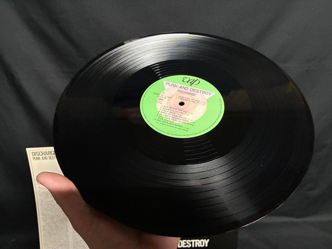 国内盤 帯付 DISCHARGE PUNN AND DESTROY LPレコード