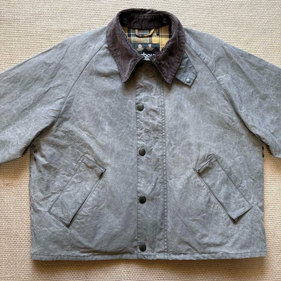 【雰囲気◎】Barbour バブアー トランスポート オイル抜き 36 グレー