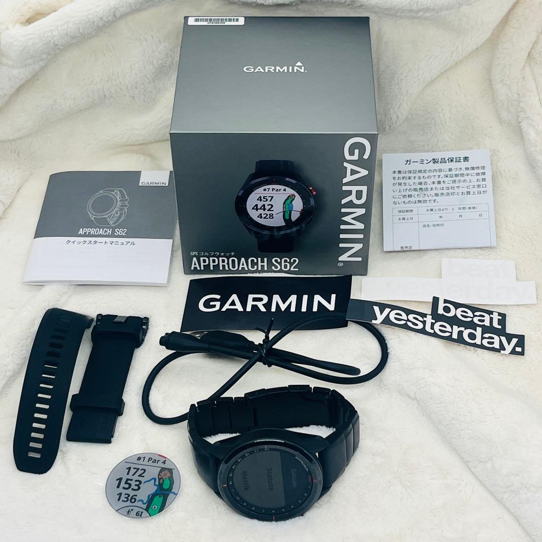 GARMIN APROACH S62 黒　ステンレスベルト付き