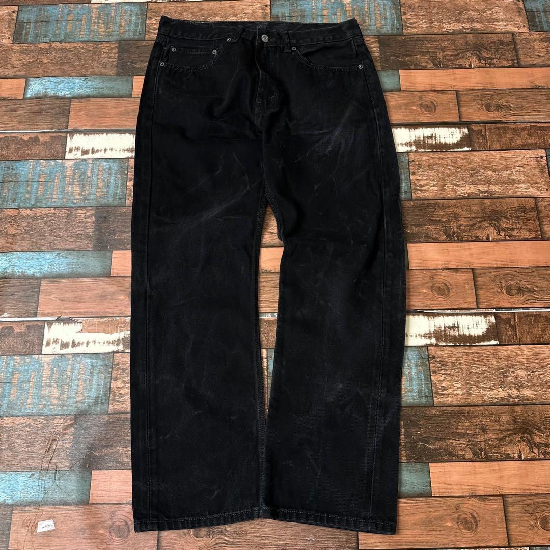 た*う様 ビンテージ　古着　リーバイス505 バギー　ブラックデニムジーンズ　W