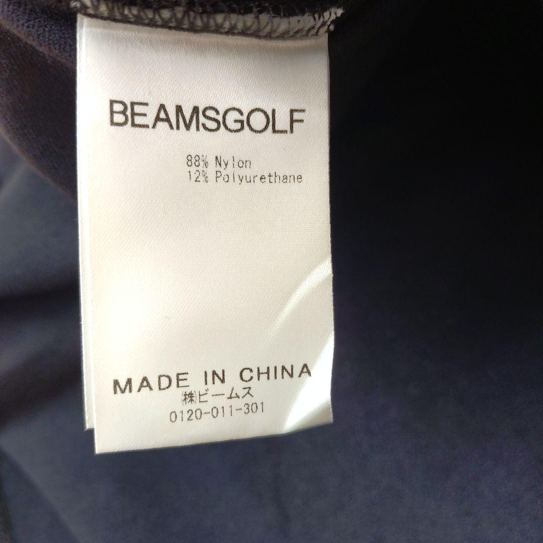 ビームスゴルフ　モックネック　ブラック　Lサイズ　オレンジレーベル