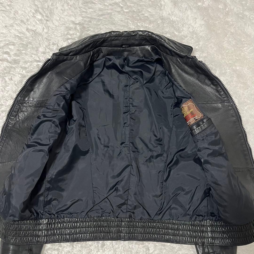 Deluxe Leatherwear 牛革 レザージャケット 短丈 ブラック