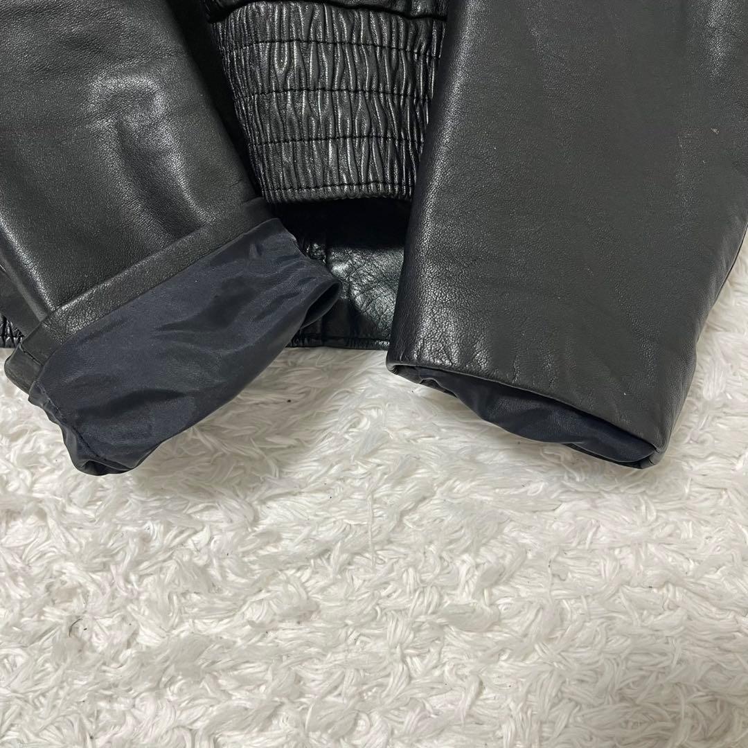 Deluxe Leatherwear 牛革 レザージャケット 短丈 ブラック