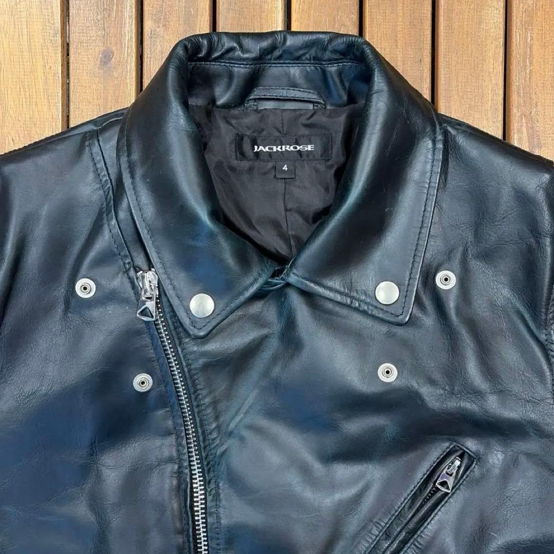 JACKROSE レザー ダブルライダース ジャケット 牛革 本皮