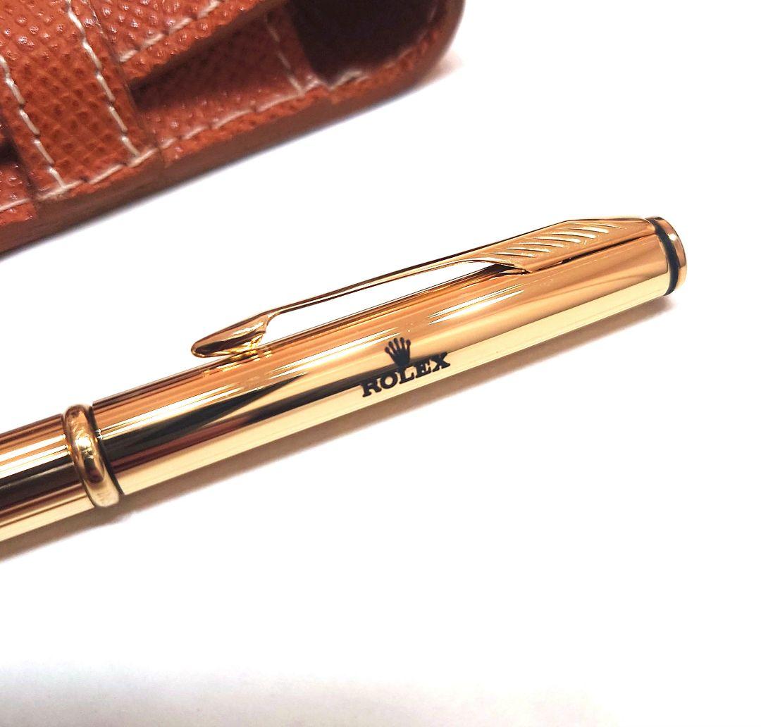 【希少】ROLEX ゴールド ボールペン レザーケース付き