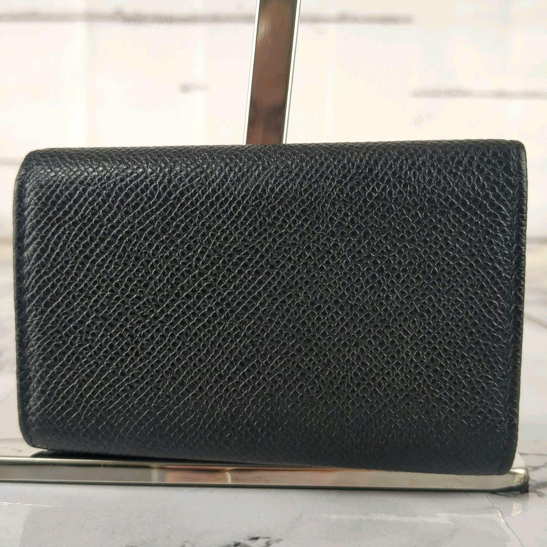 【極美品】ブルガリ☆ロゴクリップ　サークルロゴ　オールレザー　6連　キーケース