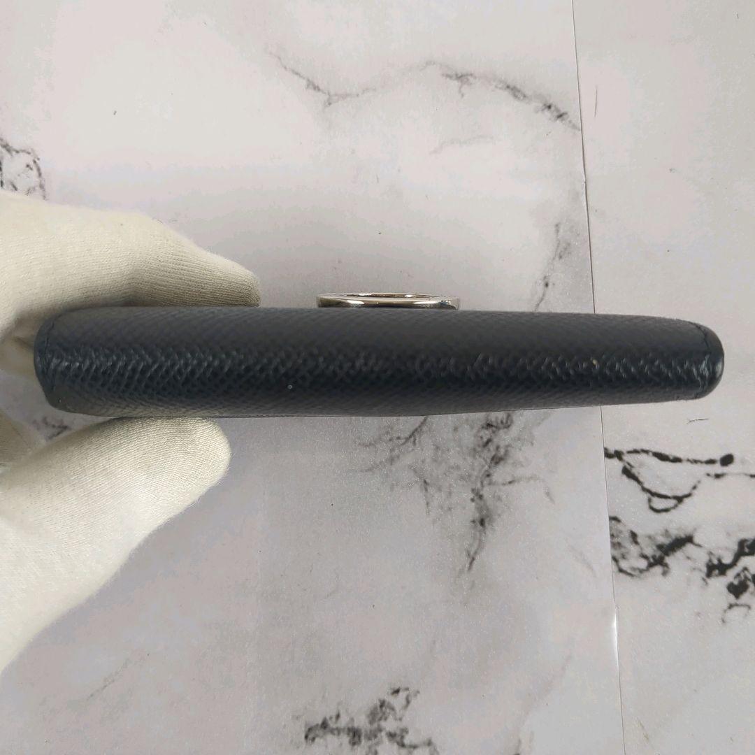 【極美品】ブルガリ☆ロゴクリップ　サークルロゴ　オールレザー　6連　キーケース