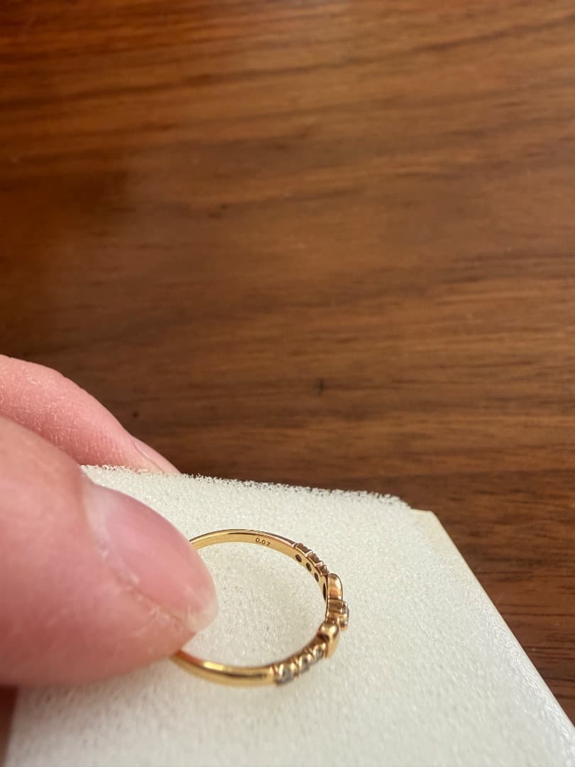 リボンモチーフ ゴールドリング