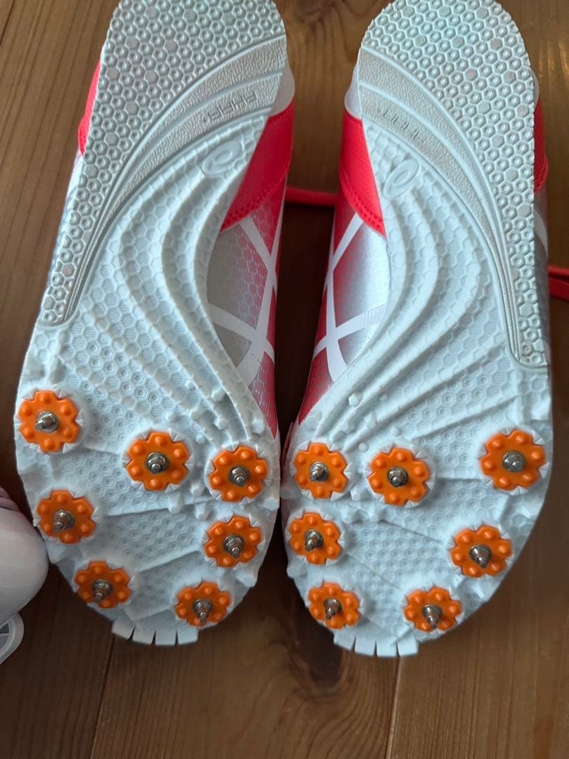 ASICS EFFORT 13 スパイクシューズ 23.0cm 赤