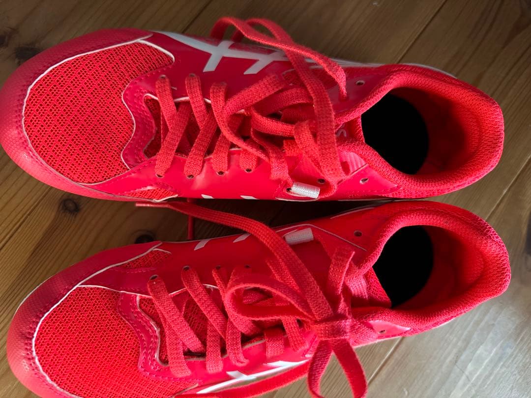 ASICS EFFORT 13 スパイクシューズ 23.0cm 赤