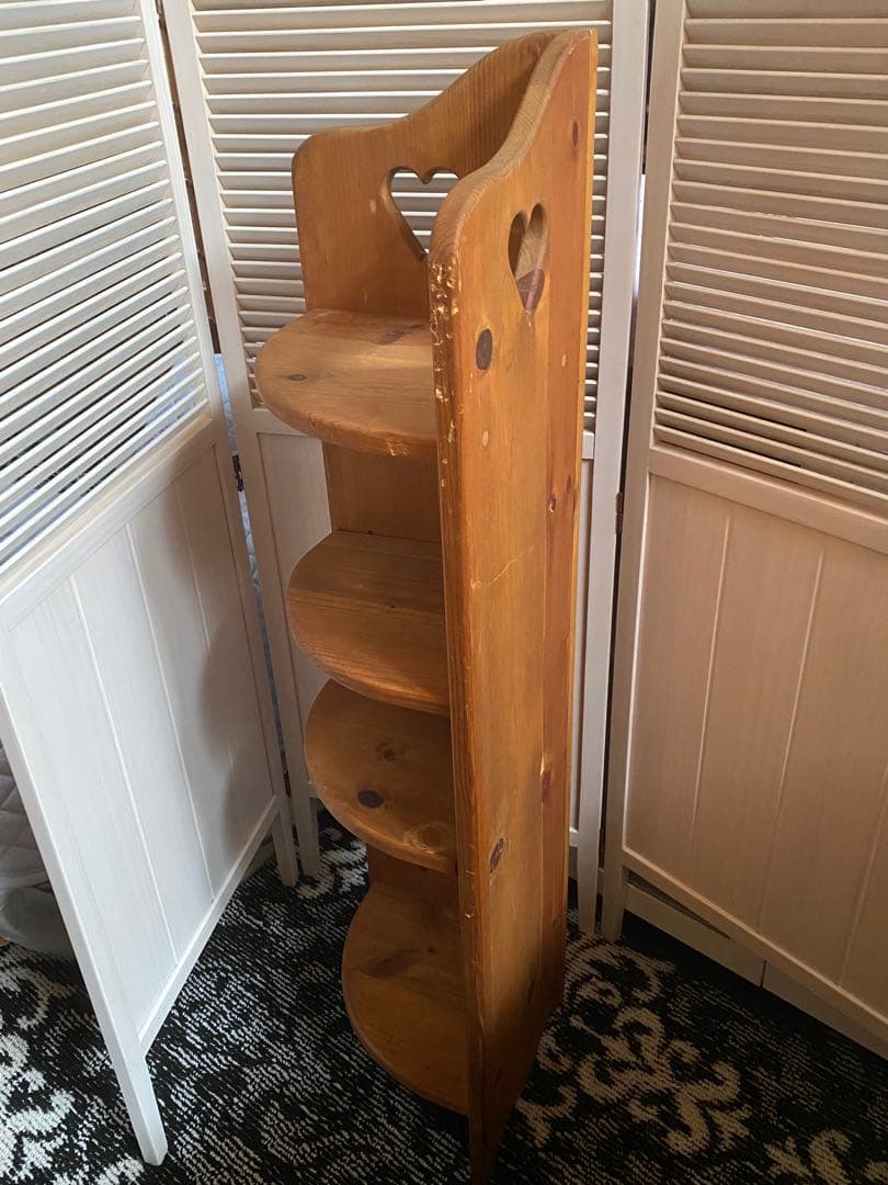 カントリー コーナー♦️ハート♦️高級 ４段 壁付け シェルフ♦️ヴィンテージ♦️３点