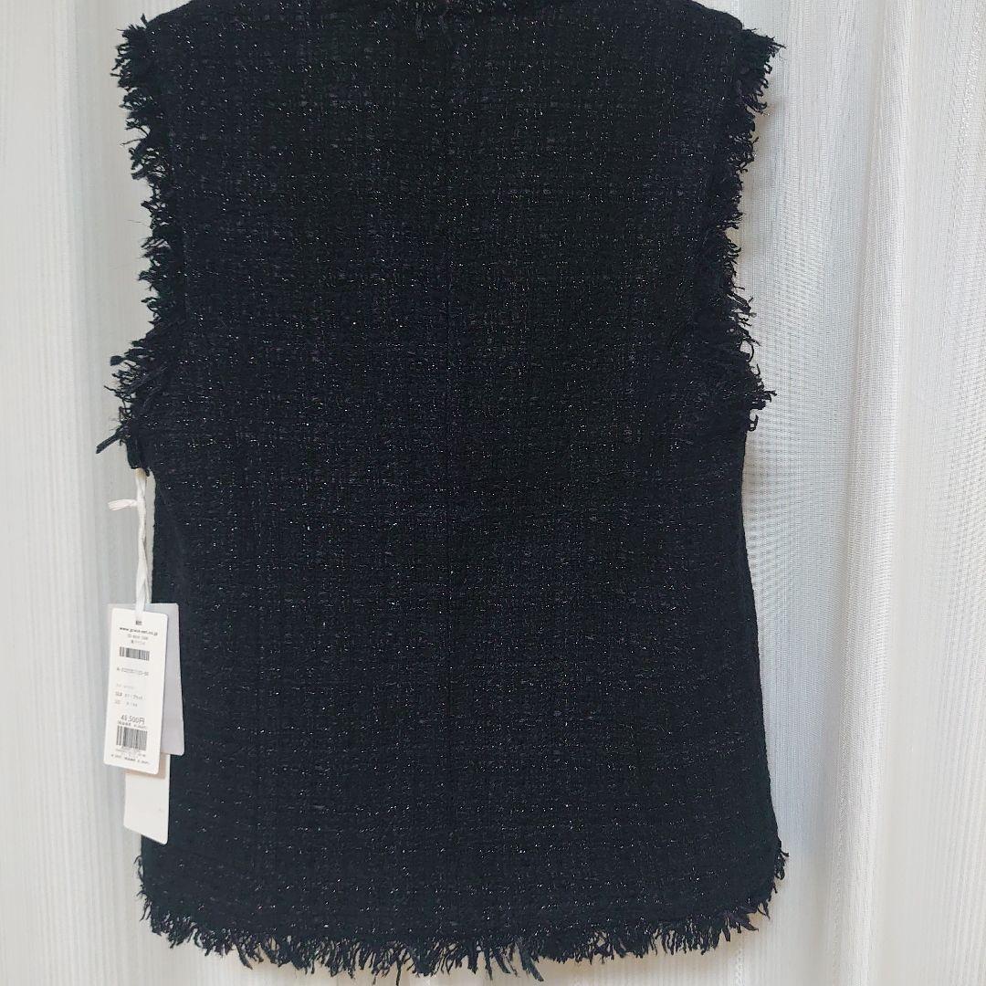 新品グレースコンチネンタル ダイアグラム ツイードベスト