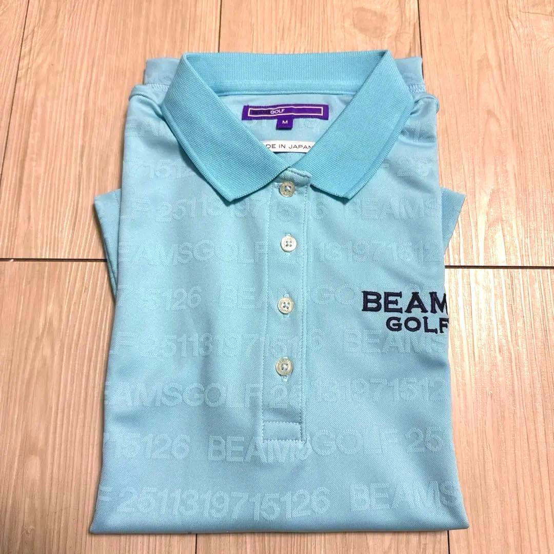 BEAMS GOLF ポロシャツ M 水色