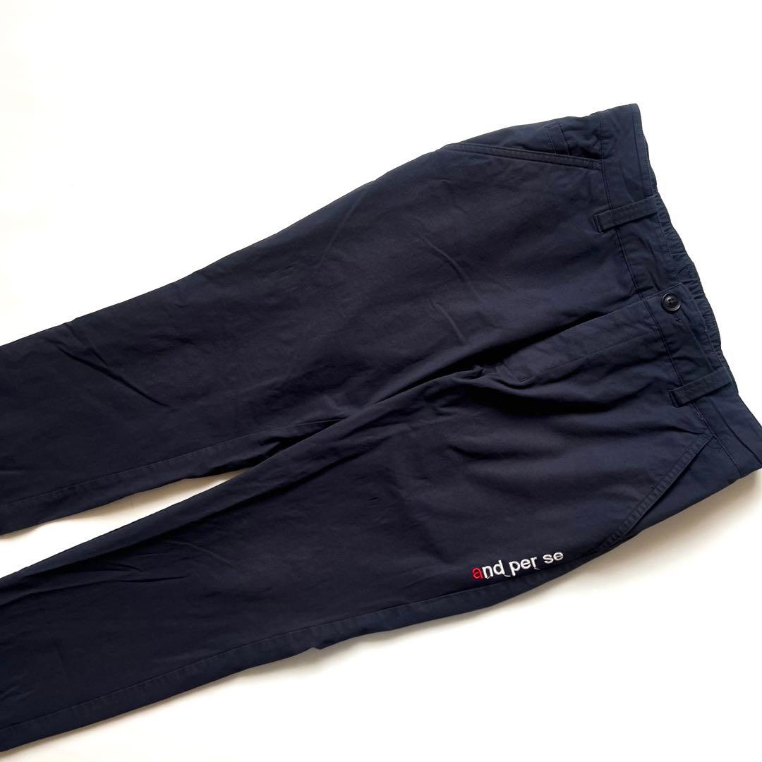 and per se アンパスィ　ナイロンパンツ　レディース　M 紺　ズボン