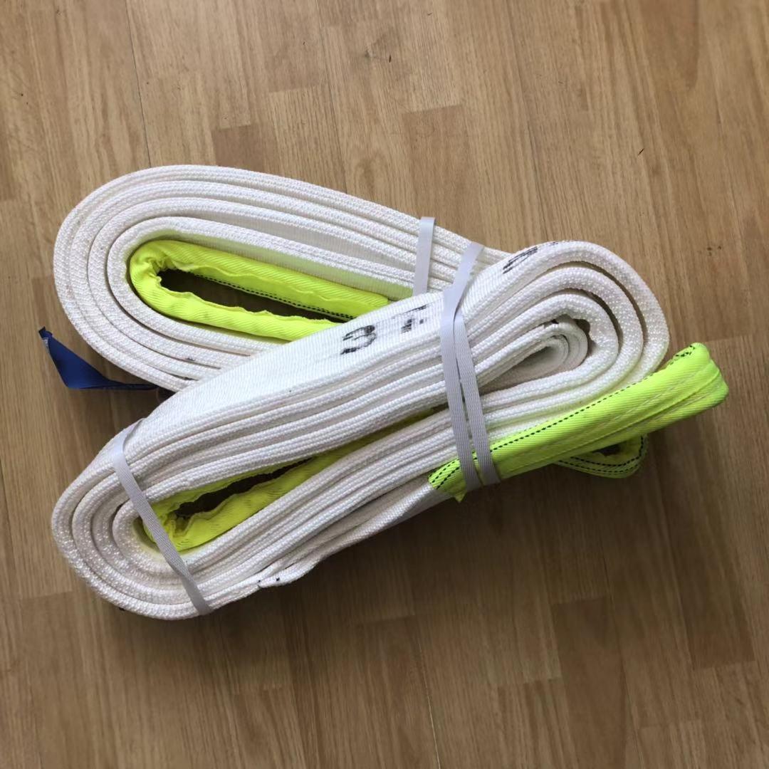 荷重3000kg長さ5ｍ幅8ｃｍスリングベルト8本セット 工場吊り具 ロープ