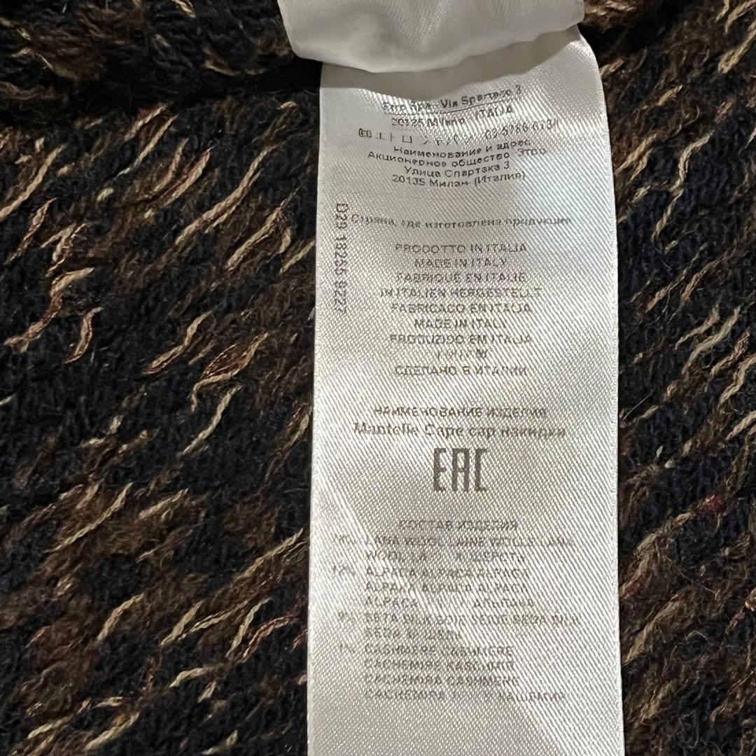 【希少】エトロ　ETRO ポンチョ　ペイズリー柄　カシミヤ　シルク