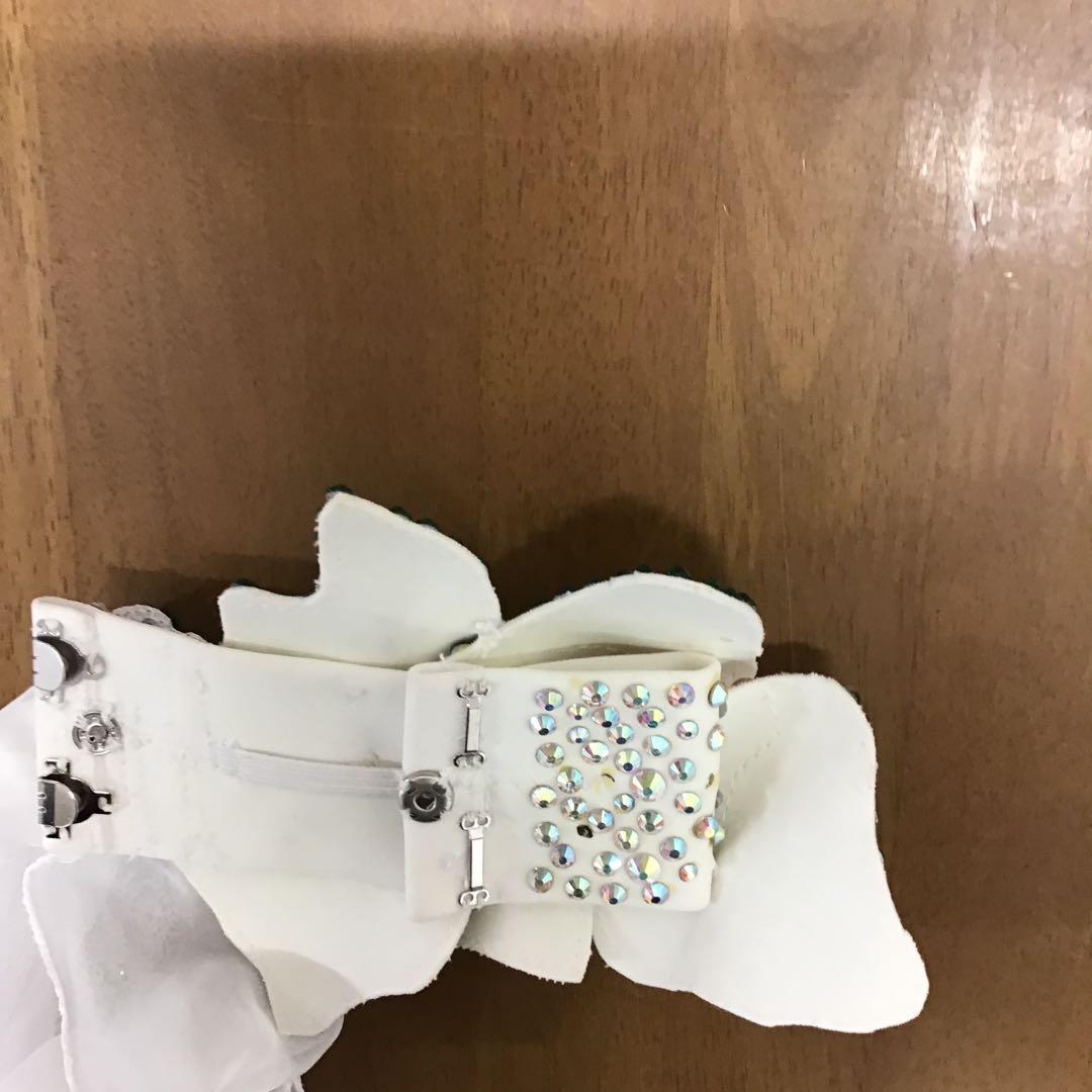 【お値下げしました】社交ダンスドレス　白　タカダンス