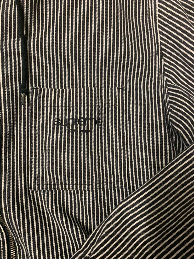 Supremeストライプジャケット フード付き