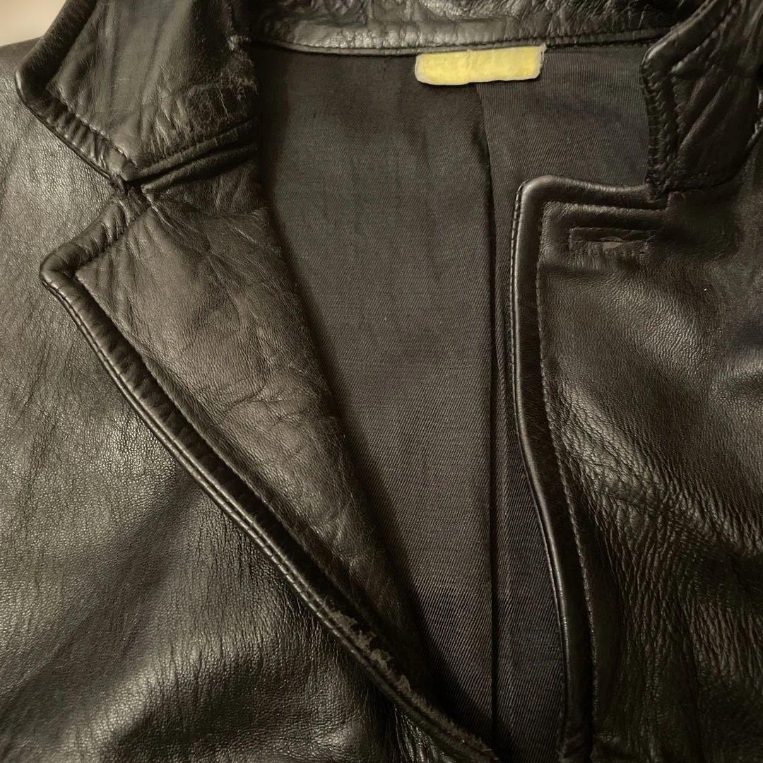 70s フランス製　M.I.C Cuir レザージャケット ブラック