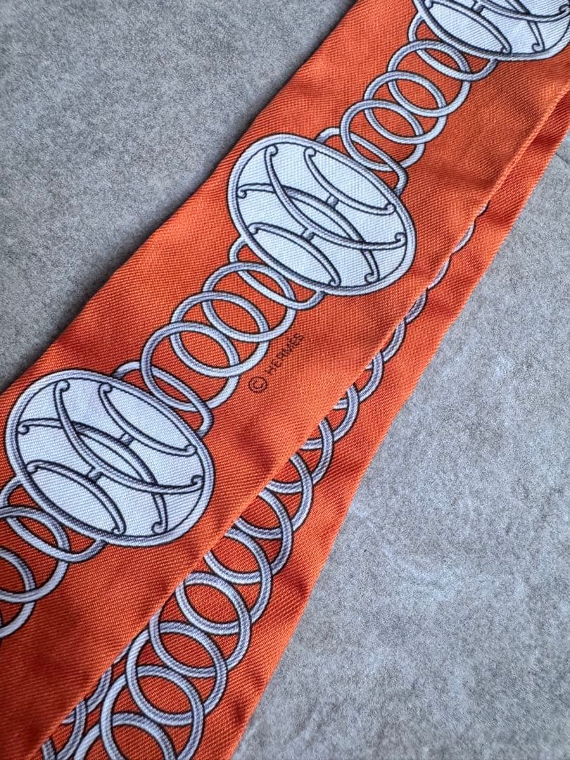 HERMÈS ツイリー　オレンジ　美品