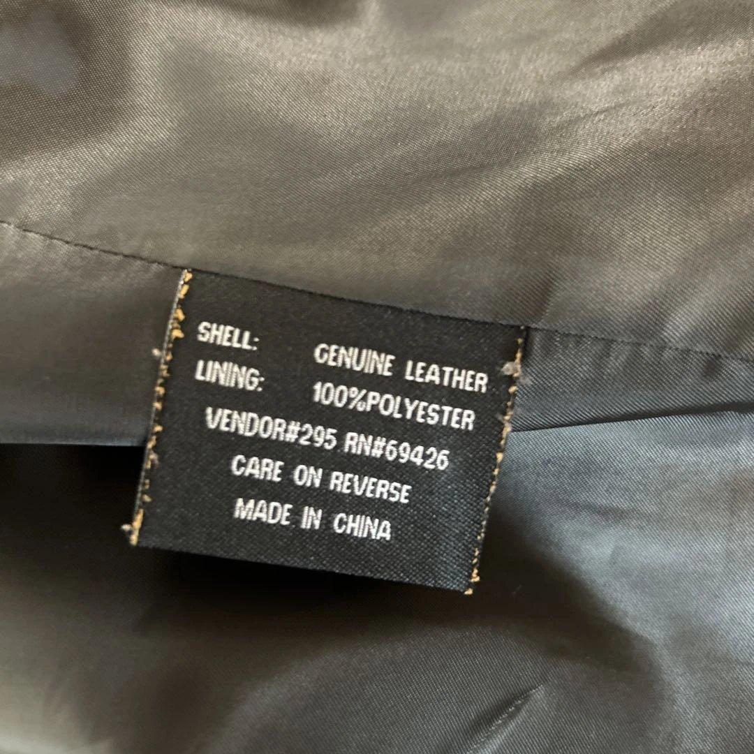 メンズ　黒 レザー ライダースジャケット