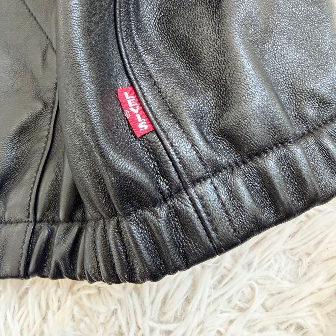 【新品未使用品】リーバイス レザージャケット プレミアム ラムレザー XL 黒