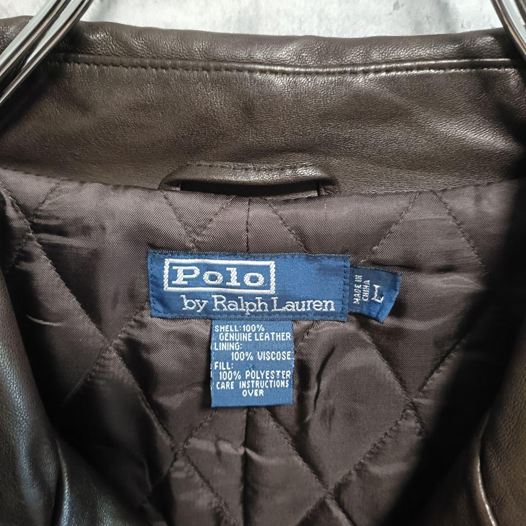 ポロラルフローレン　レザージャケット　ポニーマーク　ビンテージ　デニム　コート