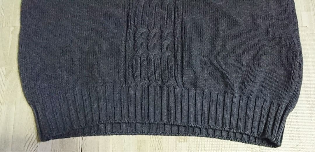 人気【スローン】チルデンコットンニットベスト★定価26,400円★チャコール 灰