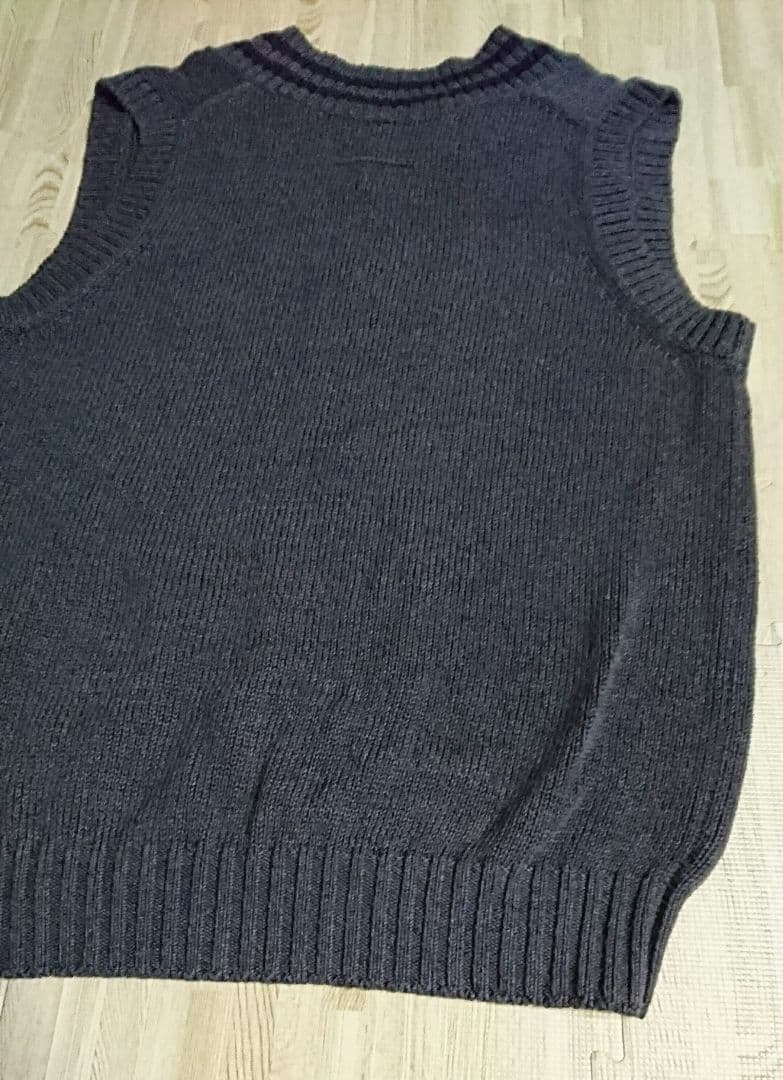 人気【スローン】チルデンコットンニットベスト★定価26,400円★チャコール 灰