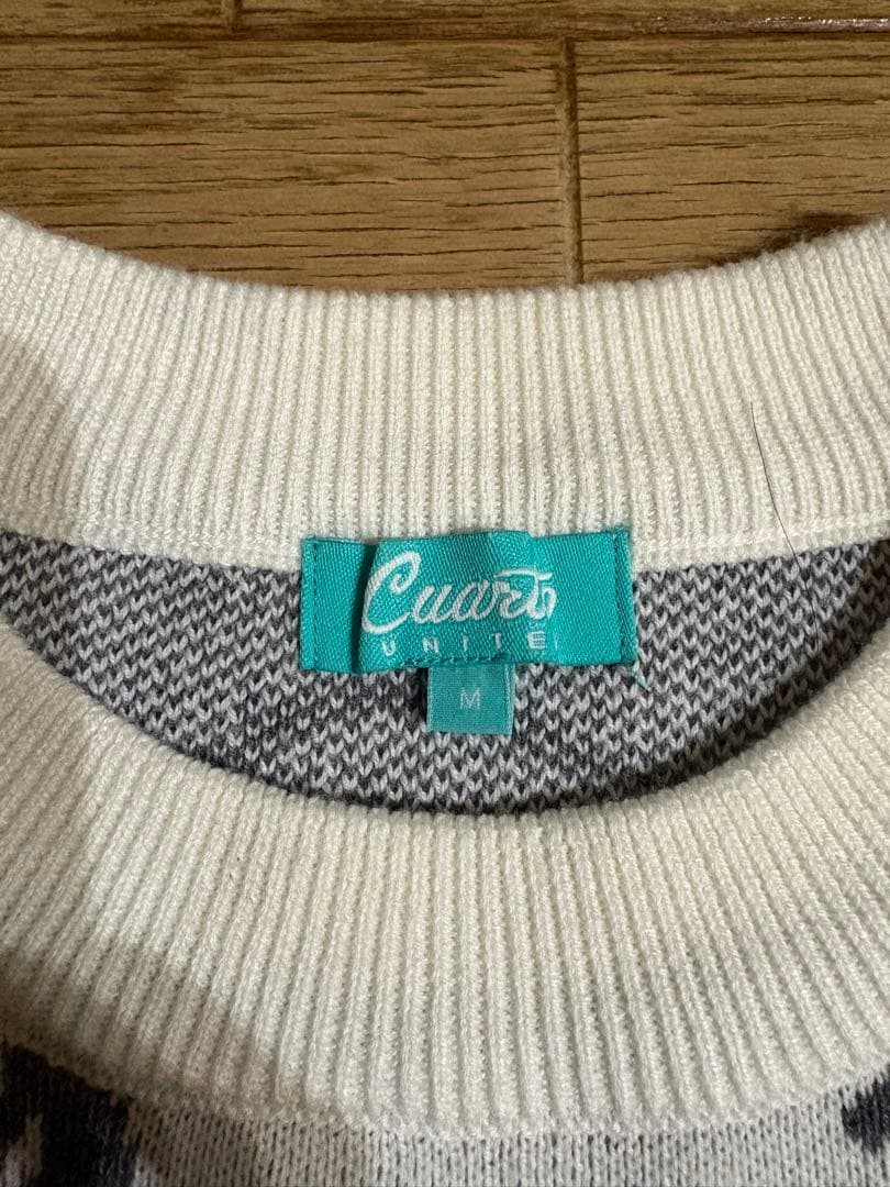 CuartoUnite アルファベット柄 セーター・スカートセット M